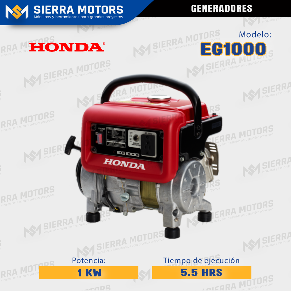 GENERADOR HONDA EG1000 1 KW GASOLINA