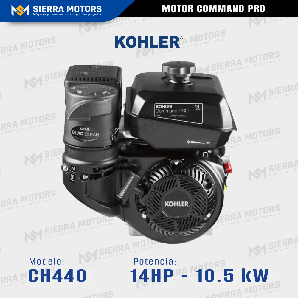 MOTOR KOHLER CH440 14HP 10.5 kW COMMAND PRO 429CC GASOLINERO