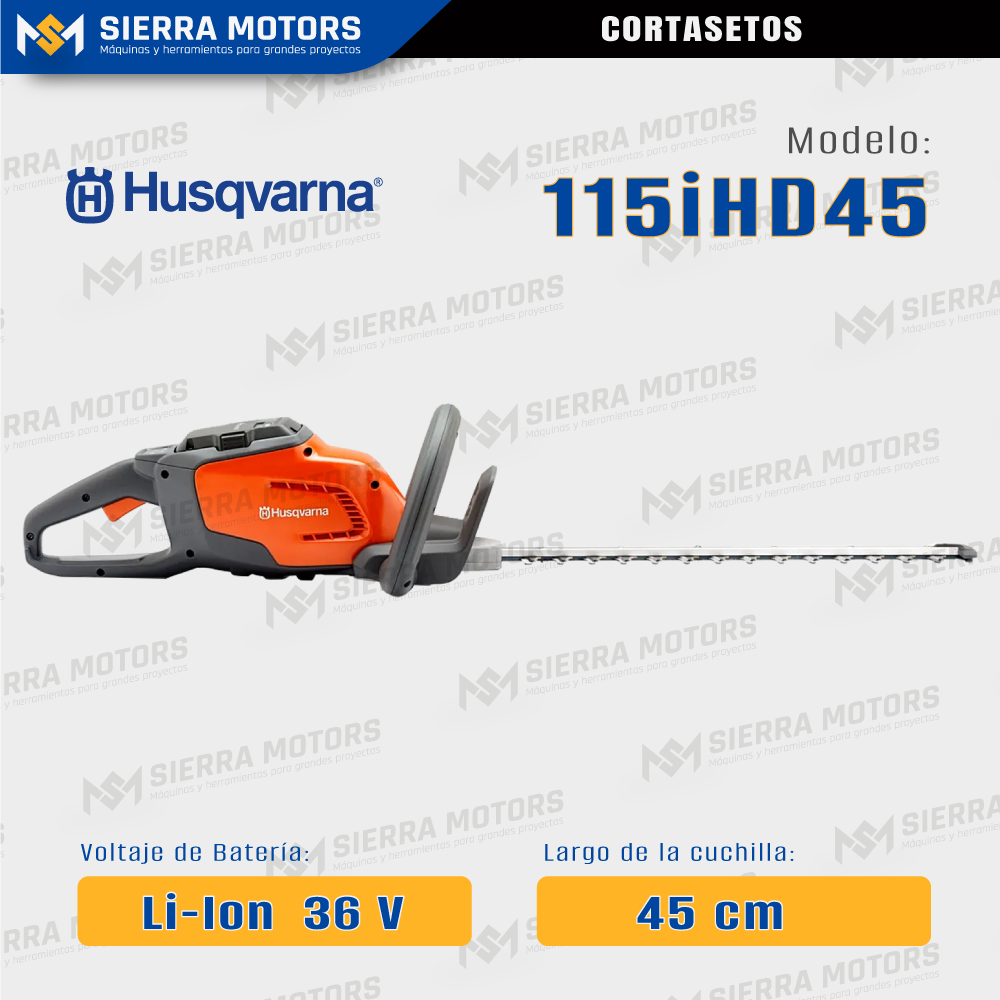 CORTASETOS HUSQVARNA 115iHD45 45 CM A BATERÍA