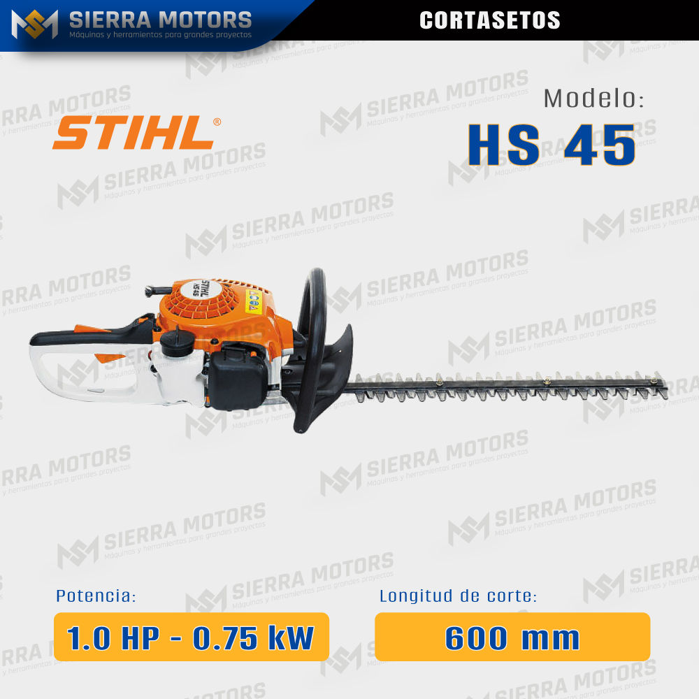 CORTASETO STIHL HS 45 1.0 HP 600MM GASOLINA