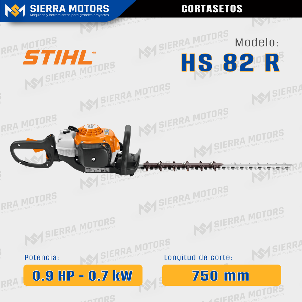 CORTASETO STIHL HS 82 R 0.9 HP 750 MM GASOLINA