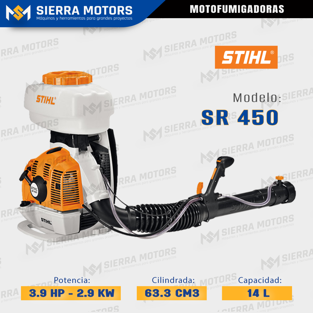 MOTOFUMIGADORA STIHL SR 450 3.9 HP 2.9 kW GASOLINA
