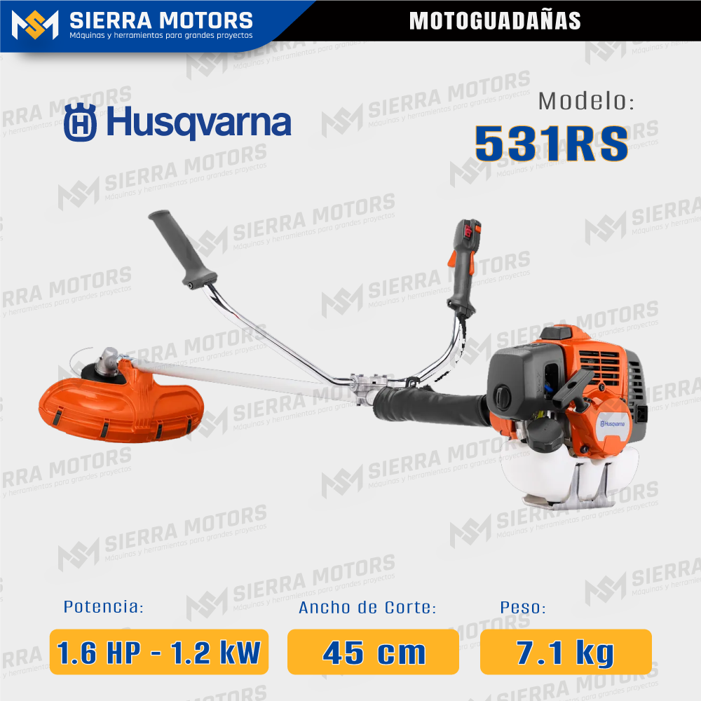 MOTOGUADAÑA HUSQVARNA 531RS 1.6 HP 1.2 kW GASOLINA